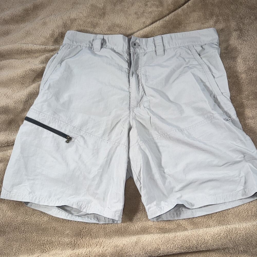 Patagonia‎ Guidewater Shorts Mens M Gray Cargo Nylon Elastic Waist 9 In Inseam